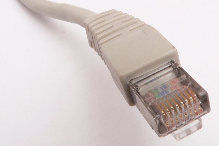 Photo d’un câble RJ45 Ethernet